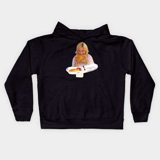 Leslie Knope Waffles Kids Hoodie by Biscuit25